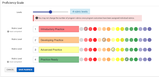 Figure 3: Nursing Education Proficiency Scale Example