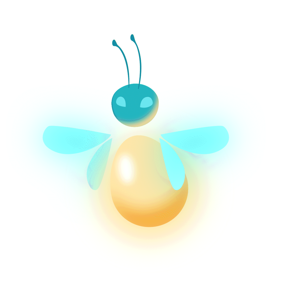 Theia, an animated firefly that represents HelioCampus' trusted data layer