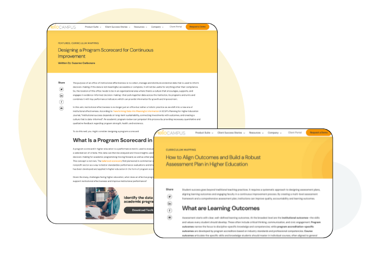 ID: Video thumbnails for two blogs featured in the Foundations of Confidence Assessment toolkit.