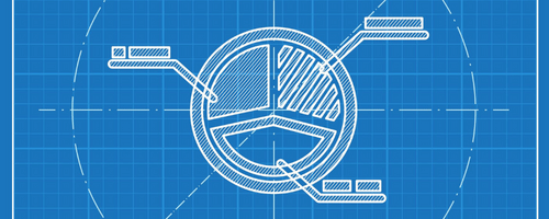 Illustration of a financial blueprint