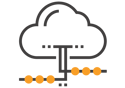 Abstract icon of a cloud representing integration