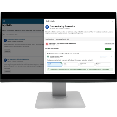 ID: Learning Journey view on laptop.